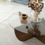 Hanah Home Lily Wood - Walnut Mesa de centro